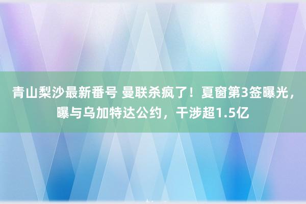 青山梨沙最新番号 曼联杀疯了！夏窗第3签曝光，曝与乌加特达公约，干涉超1.5亿