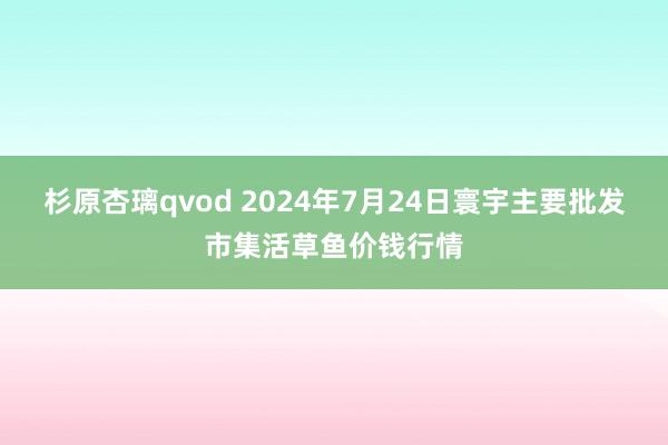 杉原杏璃qvod 2024年7月24日寰宇主要批发市集活草鱼价钱行情