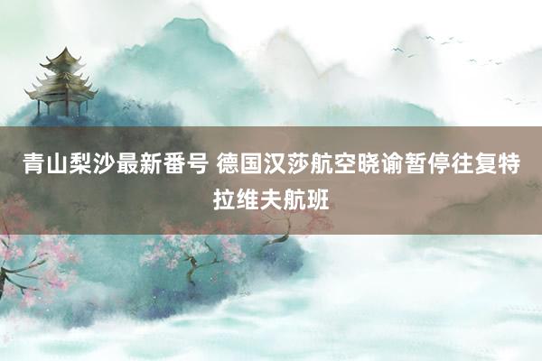 青山梨沙最新番号 德国汉莎航空晓谕暂停往复特拉维夫航班