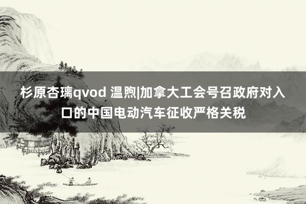 杉原杏璃qvod 温煦|加拿大工会号召政府对入口的中国电动汽车征收严格关税