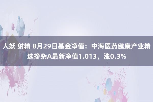 人妖 射精 8月29日基金净值：中海医药健康产业精选搀杂A最新净值1.013，涨0.3%