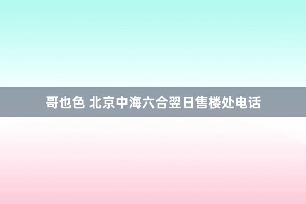 哥也色 北京中海六合翌日售楼处电话