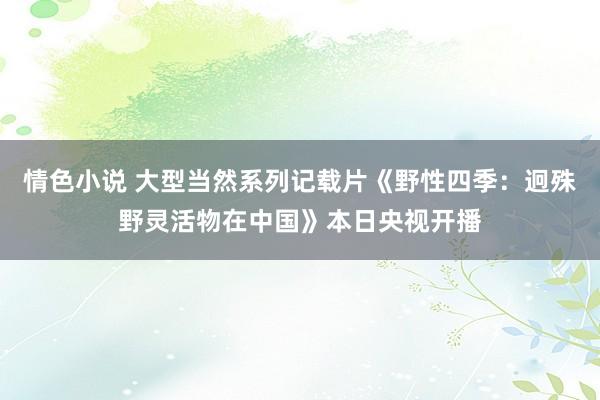 情色小说 大型当然系列记载片《野性四季：迥殊野灵活物在中国》本日央视开播